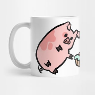 Cute Cartoon Piggy wants Muffin Mug